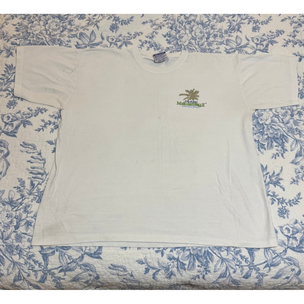 Jimmy Buffett Margaritaville Ocho Rios Jamaica T-Shirt White No Problem Graphic